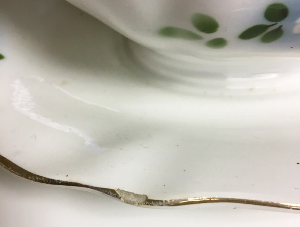 Соусница соусник Конаково 1920 год  Фарфор РСФСР сост. на фото