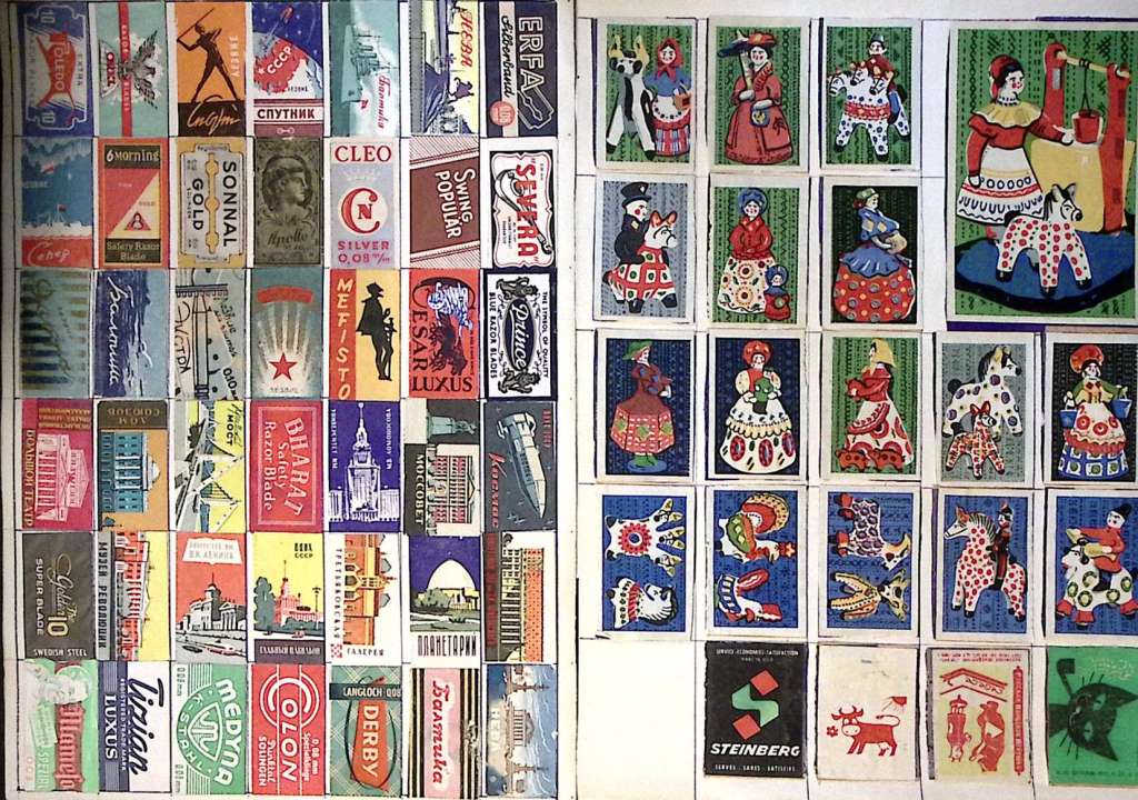 Набор спичечных этикеток СССР и зарубежные, разные темы (14 альбомных листов)