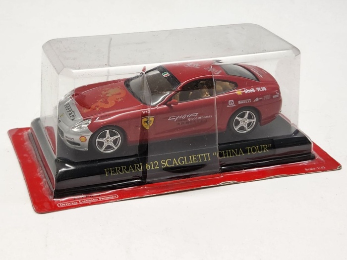 Модель автомобиля Ferrari 612 Scaglietti China Tour в коробке-блистере без журнала