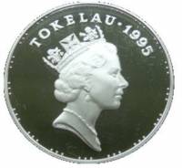 () Монета Токелау 1995 год 5  ""   Биметалл (Серебро - Ниобиум)  UNC