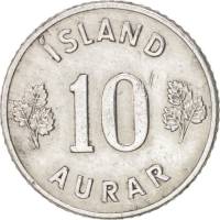 (№1970km10a) Монета Исландия 1970 год 10 Aurar