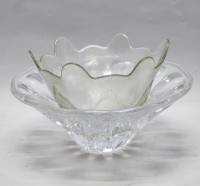 Салатники стекло и хрусталь 2 шт 