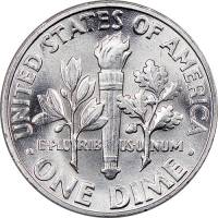 (1958d) Монета США 1958 год 10 центов  1. Серебро Франклин Делано Рузвельт  XF
