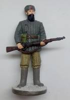 Оловянный солдатик "Боец партизанского отряда в зимней одежде, 1941-1943 гг."