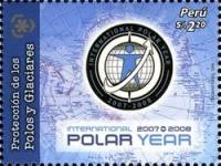 (№2009-2357) Марка Перу 2009 год "Защита полярных регионов и ледников", Гашеная