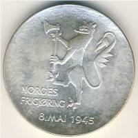 () Монета Норвегия 1980 год 200  ""   Биметалл (Серебро - Ниобиум)  UNC