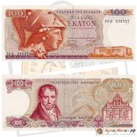 Банкнота Греция 1978 год 100 драхм Афина Паллада   UNC