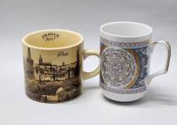 Кружки 2 шт Прага 2007 и Голубая цветочная мандала Сувенирные