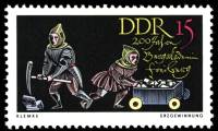 (1965-063) Марка Германия (ГДР) "Шахтеры"    Горная академия, Фрайберг III Θ