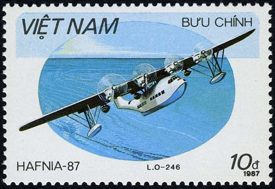 (1987-095) Марка Вьетнам &quot;Лиор и Оливье Лео 246&quot;    Гидропланы III Θ