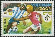 (1990-037) Марка Вьетнам "Футбол (2)"    ЧМ по футболу 1990, Италия III O