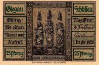 (№1920) Банкнота Германия 1920 год "25 Pfennig"