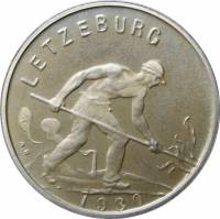 () Монета Люксембург 1980 год 1  ""   Биметалл (Серебро - Ниобиум)  UNC