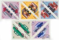 (1971-036-39) Серия Набор марок (5 сцеп тет-беш) СССР     Советское автомобилестроение II Θ