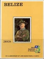 (№1982-51) Блок марок Белиз 1982 год "Лорд Баден Пауэл", Гашеный