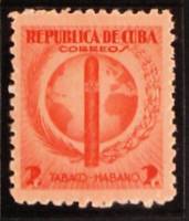 (№159) Марка Куба 1939 год "Сигары мира", Гашеная