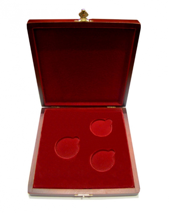 Коробка для 3 монет, диаметром 46 мм. Россия, #КР3-46-005072