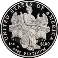 (2006w) Монета США 2006 год 100 долларов    PROOF