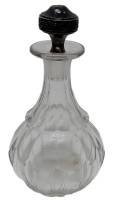Графин, высота 18 см., стекло, серебро, 19 век (сост. на фото)