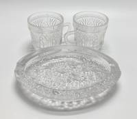 Пепельница + 2 кружки, хрусталь, СССР