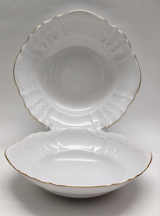 Салатники блюда сервировочные большие глубокие тарелки 2 шт фарфор Bernadotte Чехия 