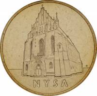 (119) Монета Польша 2006 год 2 злотых "Ныса"  Латунь  UNC