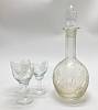Графин + 3 рюмки, хрусталь, СССР