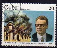 (1983-041) Марка Куба "Сальвадор Альенде "    10 лет со дня смерти Сальвадора Альенде III Θ