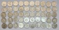 Набор монет 50 шт Приднестровье 1 рубль 2014-2020 г все разные