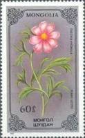 (1986-043) Марка Монголия "Пион лекарственный"    Лекарственные растения III O