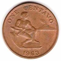 (№1958km186) Монета Филиппины 1958 год 1 Centavo
