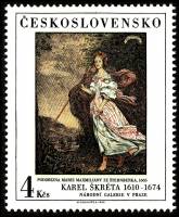 (1986-048) Марка Чехословакия "Портрет"    Произведения искусства из национальных галерей III O