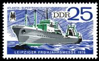 (1976-015) Марка Германия (ГДР) "Траулер"    Ярмарка, Лейпциг III Θ