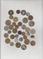 Набор жетоны метро, таксофон, памятные монеты разных стран, 36 шт