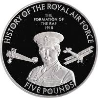 2008 Монета Остров Джерси 2008 год 5 фунтов Герои авиации  Медь-Никель  UNC