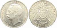 (1914G) Монета Германия (Баден) 1914 год 3 марки "Фридрих II"  Серебро Ag 900  UNC