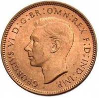 (1943) Монета Великобритания 1943 год 1 фартинг "Крапивник"  Бронза  UNC