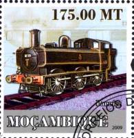(№2009-3211) Марка Мозамбик 2009 год "История поезда второй поезд", Гашеная