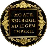 () Монета Нидерланды (Голландия) 1986 год 1  ""   Биметалл (Платина - Золото)  UNC