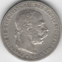 1903 Монета Австро-Венгрия 1 крона Франц Иосиф I  Серебро Ag 835  VF