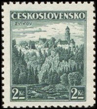 (1936-86) Марка Чехословакия "Замок Звиков"    Ланшафты II &Theta;