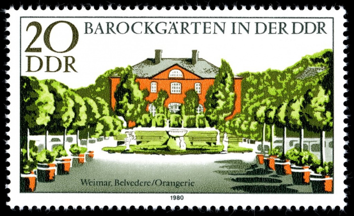 (1980-011) Марка Германия (ГДР) &quot;Веймар, Оранжерея&quot;    Сады барокко III Θ