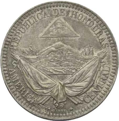 (№1869km33) Монета Гондурас 1869 год 1 Real