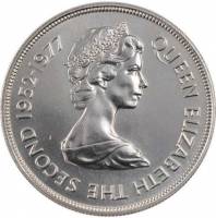 (№1977km43) Монета Маврикий 1977 год 25 Rupees (Королева)