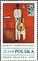 (1970-047) Марка Польша "Виолончелист"    День почтовой марки. Современная живопись I Θ