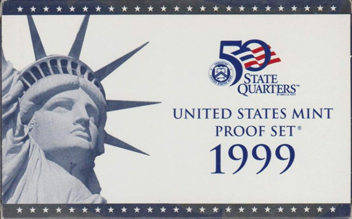 (1999s, 9 м.) Набор США 1999 год  Годовой набор  PROOF