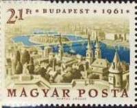 (1961-075) Марка Венгрия "Остров Маргит"    Международная выставка почтовых марок, Будапешт 1961  II