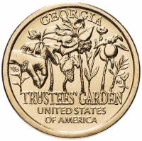 (05p) Монета США 2019 год 1 доллар "Ботанический сад Джорджии"  Латунь  UNC