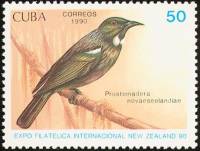 (1990-060) Марка Куба "Новозеландский туи"    Птицы III Θ