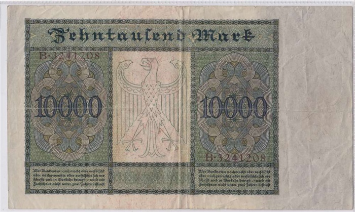10000 марок 1922 год Германия